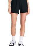 Sport Tek LST442 Sport-Tek Women's Club 5  Short in Blk/dpred