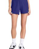 Sport Tek LST442 Sport-Tek Women's Club 5  Short in Purple/wh