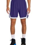 Sport Tek ST901 Sport-Tek Rival Basketball 7 Short in Purple/wh