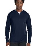 Sport Tek ST443 Sport-Tek Club 1/4-Zip Pullover in Trnv/white