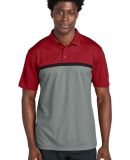 Sport Tek ST741 Sport-Tek UV Micropique Colorblock in Dr/gcch/bk