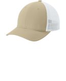 Sport Tek STC60 Sport-Tek Stretch-Tek Mesh Back Ca in Sahara/wht