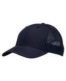J America TW5536 Flight Lasercut Mesh Trucker Cap in Navy