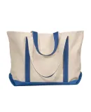 8872 Liberty Bags - 16 Ounce Cotton Canvas Tote in Natural/ royal