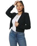 Stilo Apparel FS26856 Cropped Blazer in Black