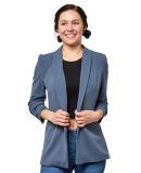 Stilo Apparel FS18888 3/4 Roughed Sleeve Blazer in Vintage blue