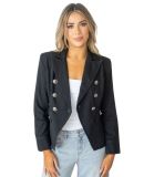 Stilo Apparel FS27415B Denim double breasted fitte in Black