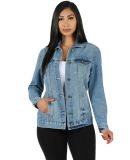 Stilo Apparel FS17864 Oversized Solid Denim Jacket in Denim