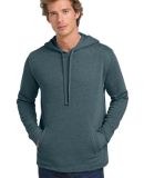 Next Level Apparel 9300 Malibu Welt Pocket Hoodie in Heather slate blue