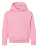 LA T 2296 Youth Pullover Fleece Hoodie in Pink