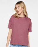 LA T 3520 RELAXED CREW TEE in Rouge