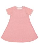 LA T 2679 GIRLS MELANGE FRNCH TRRY DRESS in Mauvelous melange