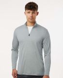 Allpro 4HM700 Performance Mélange Quarter-Zip Pul in Silver melange