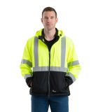 Berne Apparel HVJS206 Hi-Vis Class 3 Hooded Soft S in Yellow