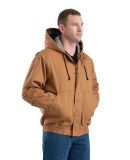 Berne Apparel FRHJ01 Flame-Resistant Hooded Jacket in Brown duck