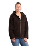 Berne Apparel  Berne Apparel WHJ48 Women's Sherpa-Lined Twill Hoo in Dark brown