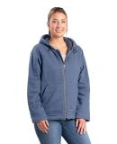 Berne Apparel WHJ48 Women's Sherpa-Lined Twill Hoo in Steel blue
