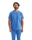 Onna NN200 Limitless V-Neck Stretch Scrub Top in Ceil blue