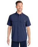 HUK  H150183 Creekbed Short Sleeve Shirt in Naval academy