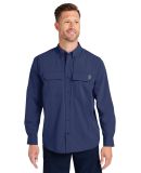 HUK  H150184 Creekbed Long Sleeve Shirt in Naval academy