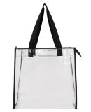 OAD Bags OAD5006 OAD Clear Zippered Tote with Full in Black
