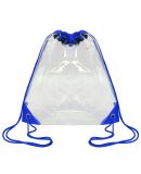OAD Bags OAD5007 Clear Drawstring Pack in Royal