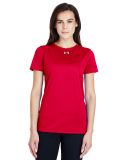 Under Armour 1305510 Women's Locker 2.0 T-Shirt in Red/ metallic silver