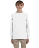 29BL Jerzees Youth Long-Sleeve Heavyweight 50/50 B in White