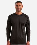 TriDri TD050 Panelled Long Sleeve Tech T-Shirt in Black