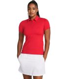 Under Armour 1385910 Women's Recycled Polo in Red/ white _600