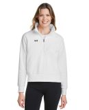 Under Armour 1379492 Women's Rival Fleece Quarter- in White/ black_100