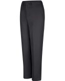 J America PT61 Women's Elastic Insert Work Pants in Black - unhemmed