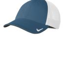 Nike NKFB6448  Stretch-to-Fit Mesh Back Cap in Navy/white