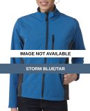 4260 Storm Creek Ladies' StormX Soft Shell Jacket Storm Blue/Tar