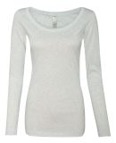 Next Level 6731 Tri-Blend Long Sleeve Scoop Tee in Heather white