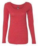 Next Level 6731 Tri-Blend Long Sleeve Scoop Tee in Vintage red