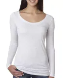 Next Level 6731 Tri-Blend Long Sleeve Scoop Tee in Heather white