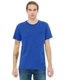 BELLA+CANVAS 3021 Unisex Cotton Pocket Tee in True royal