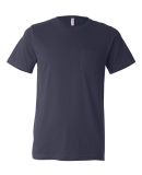 BELLA+CANVAS 3021 Unisex Cotton Pocket Tee in Navy