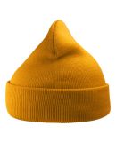 Atlantis Headwear WIND Sustainable 12" Knit Beanie in Mustard yellow