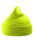 Atlantis Headwear WIND Sustainable 12" Knit Beanie in Yellow fluorescent