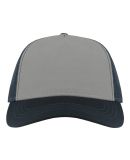 Atlantis Headwear RAPPER Sustainable Canvas Cap in Grey/ navy