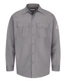 Bulwark SEW2 Men's Flame Resistant Excel Work Shir in Silver grey