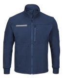 Bulwark SEZ2 Men's Zip Front Fleece Jacket-Cotton  in Navy