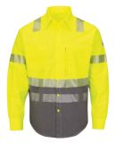 Bulwark SLB4HT Men's Tall Hi-Visibility Color Bloc in Yellow