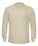 Bulwark SMT8T Men's Tall Long Sleeve Lightweight T in Khaki