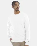 S600 Champion Logo Double Dry Crewneck Pullover sw White