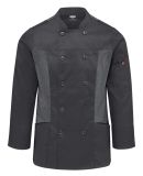 Chef Designs 053W Women's Deluxe Airflow Chef Coat in Charcoal