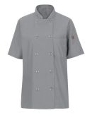 Chef Designs 045X Women's Mimix™ Short Sleeve Ch in Grey