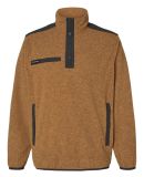 DRI DUCK 7353 Men's Ranger Melange Fleece Pullover in Saddle/ charcoal